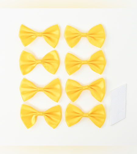 פפיון לקישוט עם דבק 8 יח' צהוב