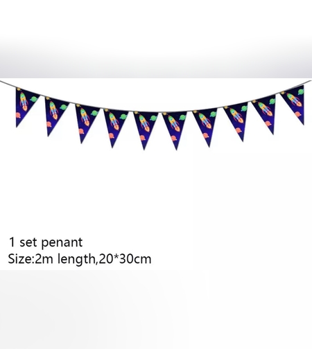 חלל - שרשרת דגלונים משולשים