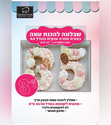 005AC שבלונה מפלסטיק בגודל A4 ספרה 3