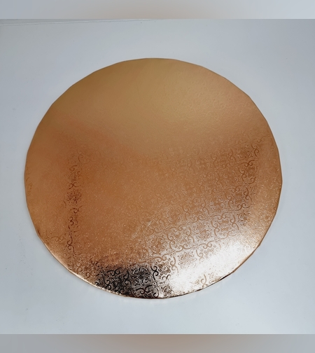 תחתית לעוגה עגולה רוז גולד 1 ס'מ קוטר 29 ס'מ, 116AM