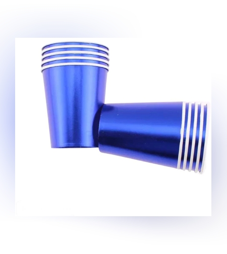 מבריקים כחול - כוס 8OZ / יח 10