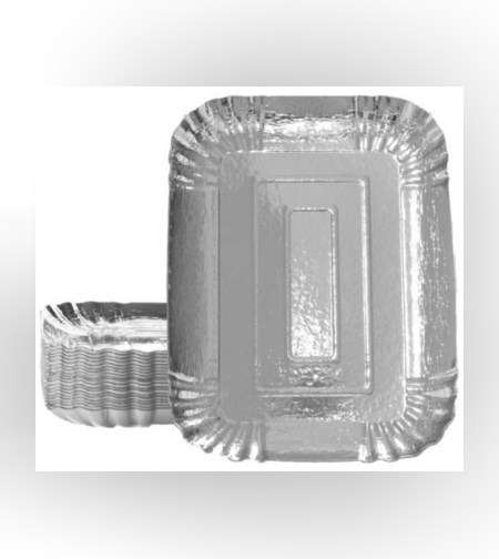 מגש קרטון מלבני 30/40 ס'מ-כסף