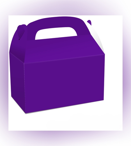 לאנצ' בוקס קרטון 16*9.5 - סגול (10 יח')