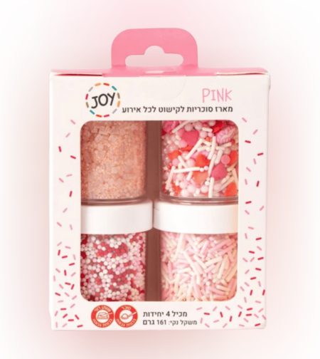 Sprinkles - סוכריות ג'וי מאגדת ורוד - 160 גרם