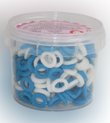 סוכריות קישוט חישוקים כחול לבן - הגביע