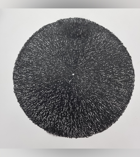 פלייסמט עגול שחור