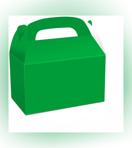 לאנצ' בוקס קרטון 16*9.5 - ירוק (10 יח')