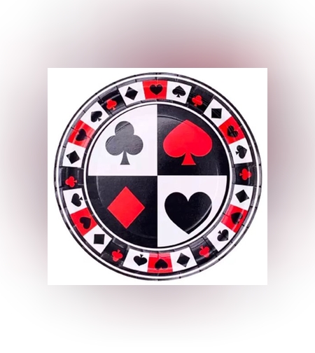 פוקר - צלחת 7' / 8 יח