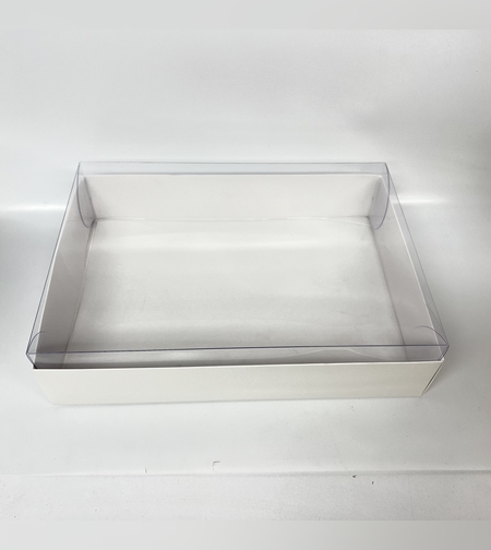 תחתית קרטון + מכסה פנימי צבע לבן 35-25-8.5