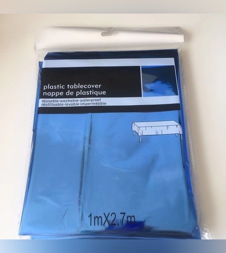 מפת שולחן מטאלית 100*270 כחול