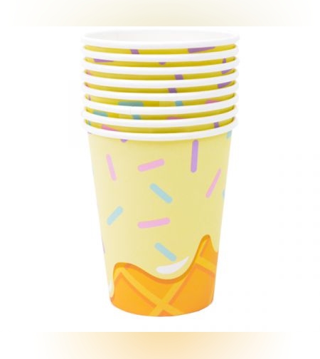 כוסות נייר 8יח-גלידה