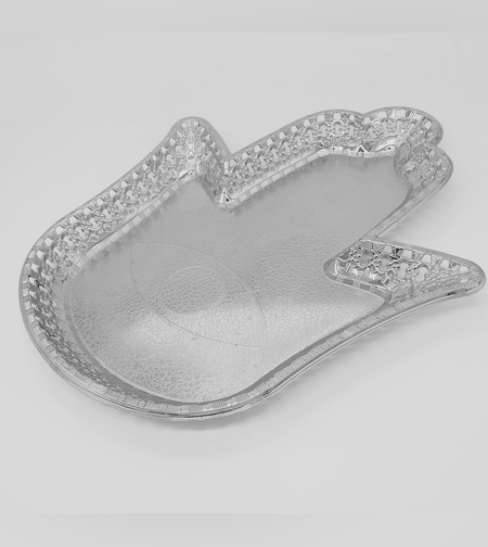 כלי בצורת חמסה כסף 34*41 ס'מ* a