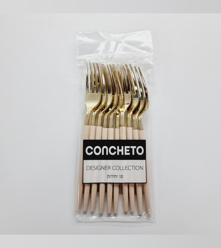 מזלג (10יח') ורוד זהב