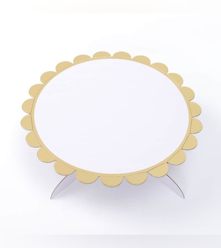 מעמד עוגה לבן זהב