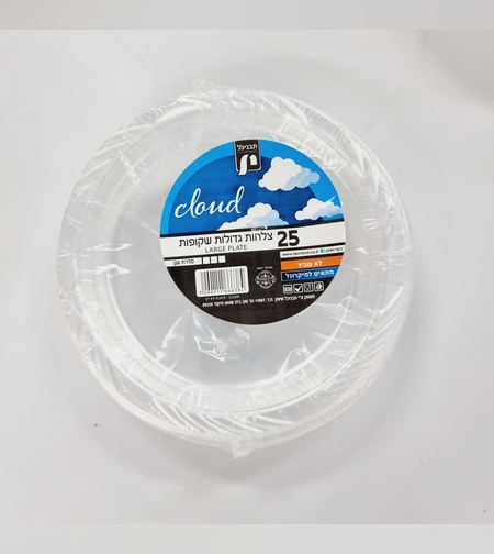 צלחת 9 ענן שקוף-אר' 25