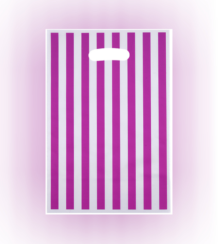 שקיות הפתעה ניילון (10יח') - פסים סגול בהיר