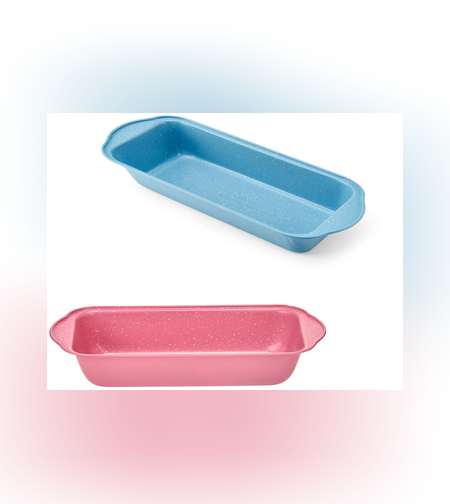 תבנית לחם/אינגליש ארוכה צבעונית טפלון שיש 32.5*13.5*7 סמ ES-3961