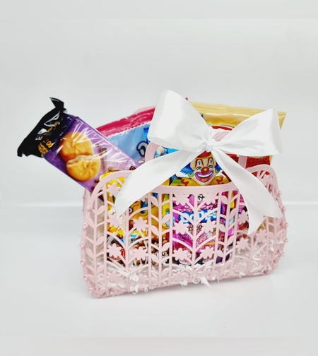 מארז סלסלה ורודה