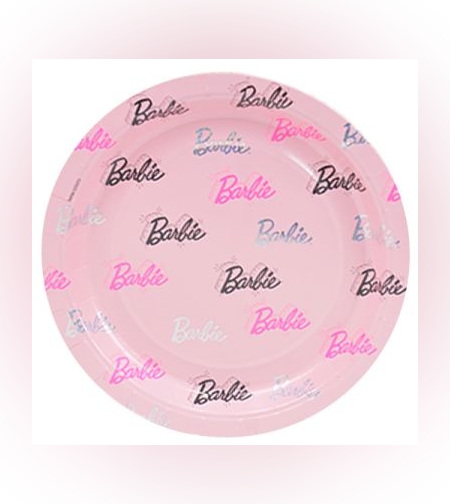 צלחות 20 סמ עגולות 8 יח - ברבי