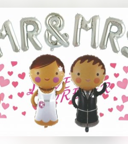 בלון אוויר מר וגברת חתן כלה