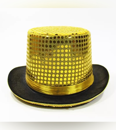 כובע קוסם פייטים - זהב