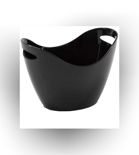 כלי פלסטיק לקרח אובלי 31/23/22 ס'מ - שחור