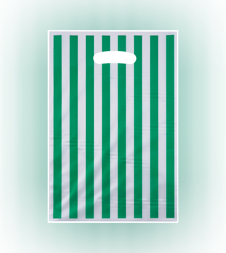 שקיות הפתעה ניילון (10יח') - פסים ירוק כהה