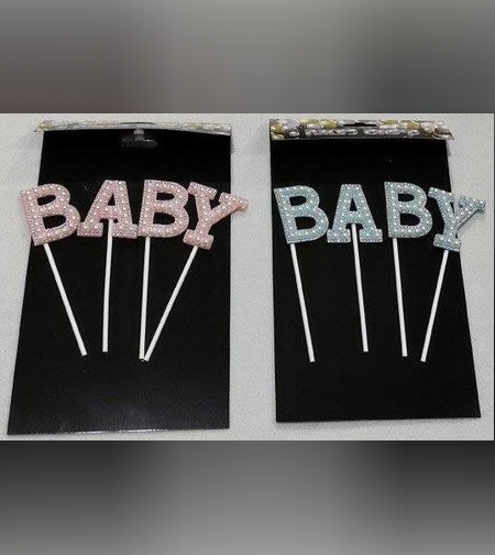 טופר BABY חרוזים כחול/ורוד