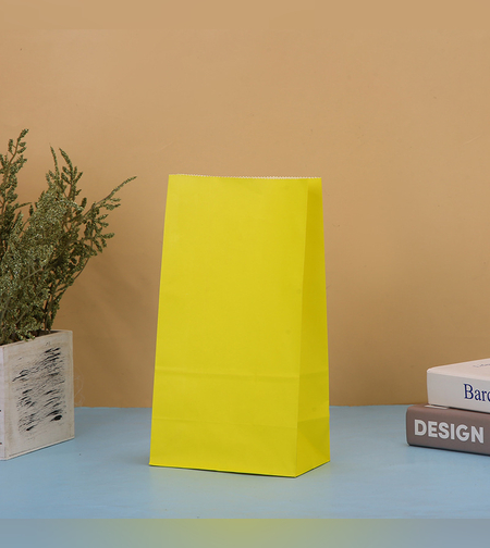 שקית נייר 8*13*24 - צהוב (10 יח')