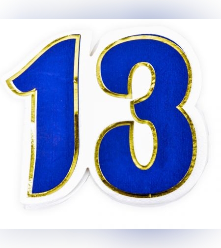 מפיות נייר צורני- 16 יח- בר מצווה 13