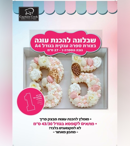 005AA שבלונה מפלסטיק בגודל A4 ספרה 1