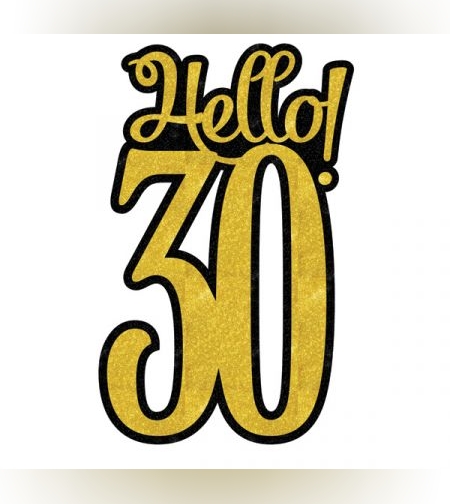 קישוט מרכז שולחן Hellow 30 - זהב שחור