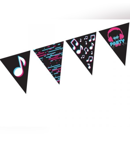 באנר שרשרת משולשים - תו מוזיקה