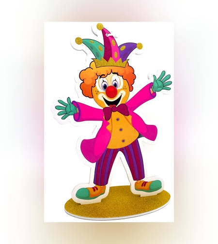 מרכז שולחן ליצן ניתן לתלייה נצנץ - כ-35 ס