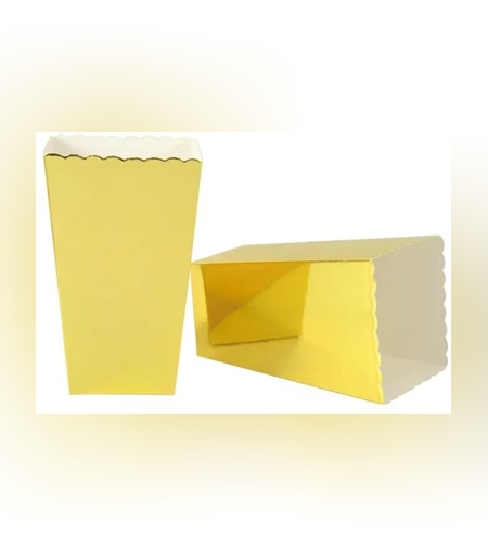 קופסאות פופקורן וחטיפים 6 יח - זהב מבריק