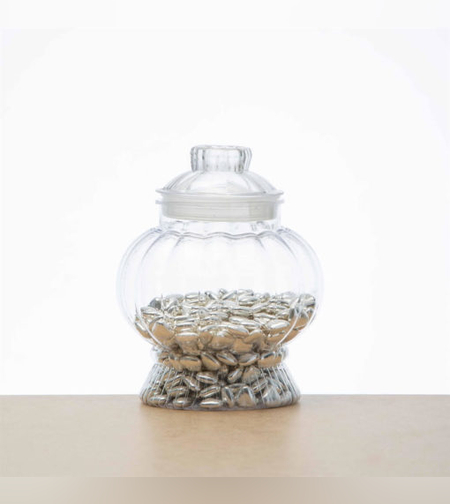 צנצנת פלסטיק שקוף עגול ק.14 ג.17