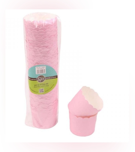 חב' 40 עטרות קרטון לקאפקייקס לאפיה 7/5.5 ס