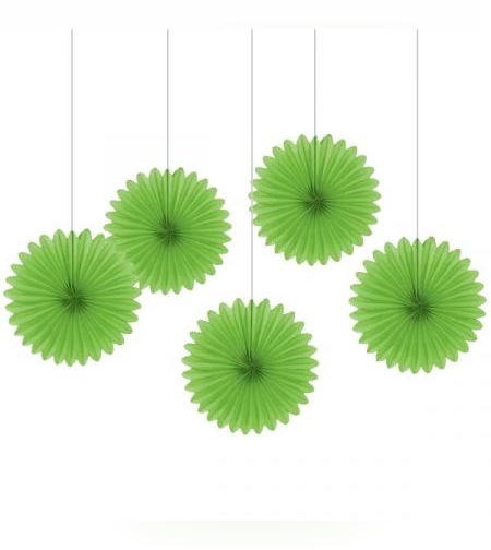 קישוטי נייר לתלייה 5 יח - ירוק