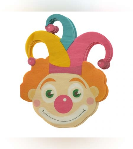 מפיות נייר צורני- 16 יח ליצן