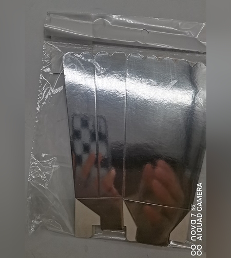 קופסאות פופקורן וחטיפים 6 יח - כסף מבריק