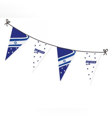 באנר לתליה דגלים - עצמאות כחול