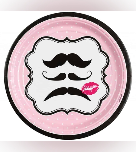 צלחות שפם 8 יח' (Amscan)