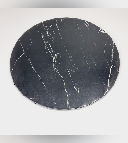 תחתית לעוגה עיגול שיש שחור גודל 29*29 ס'מ, 116ZC