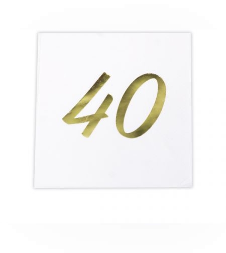 מפיות נייר קוקטייל 16 יח- יום הולדת 40