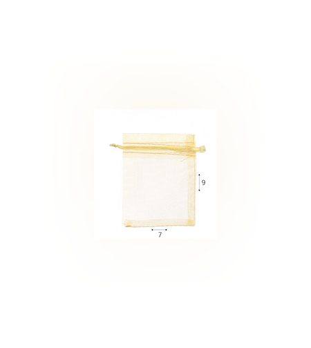 1/20 שקית אורגנזה זהב 7*9