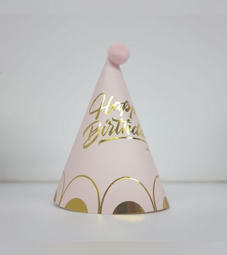 כובע קונוס מקרון H.B - ורוד זהב 16 סמ