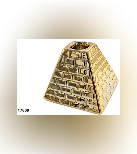 פמוט פירמידה זהב בסיס נר