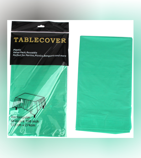 מפת שולחן ניילון 137*274 ירוק כהה2