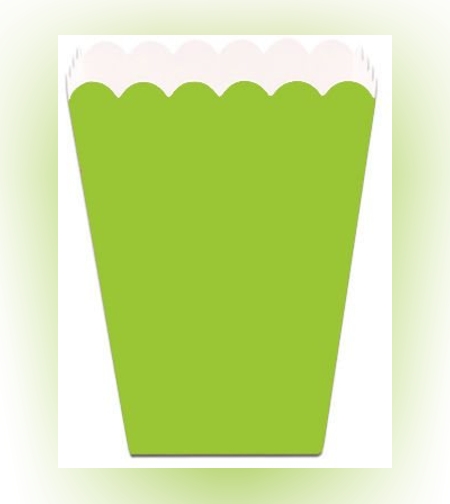 קופסאות פופקורן וחטיפים 6 יח - ירוק