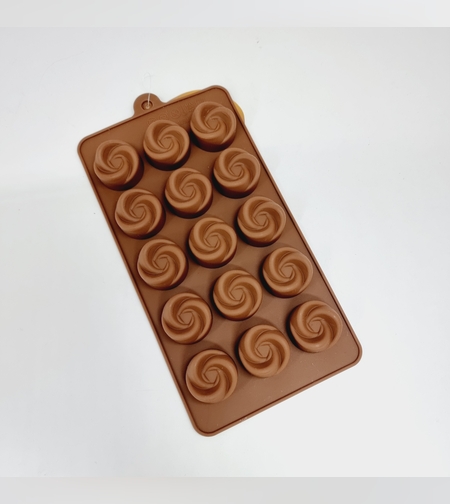 תבנית סליקון לשוקולד פרלינים עגולים - 063C